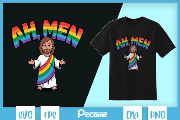 Ah Men Human Rights LGBT Jesus SVG: A Versatile Design