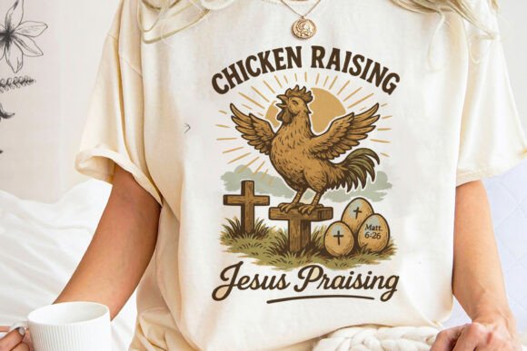 Chicken Raising Jesus Praising Tshirt: A Charming Graphic