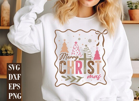 Christian Christmas Svg for T-Shirt Designs and Graphics