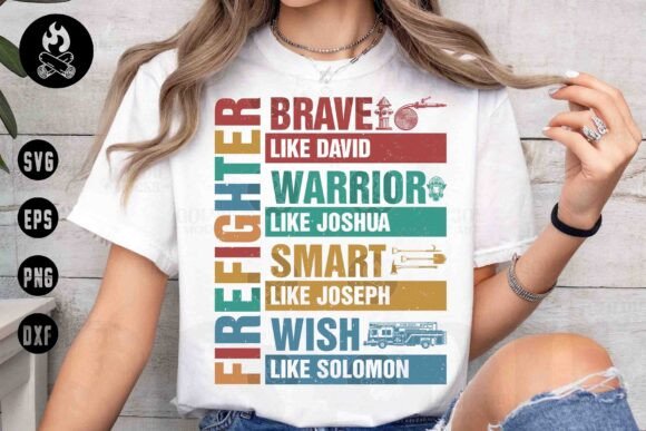 Firefighter SVG for Christian Gifts: Bold T-Shirt Designs