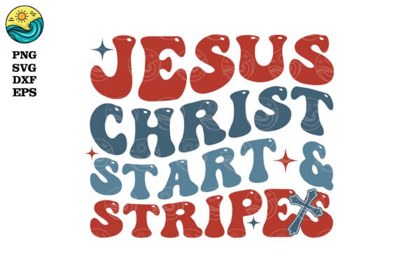 Jesus Christ Stars and Stripes: A Bold T-Shirt Design for Patriotic Graphics