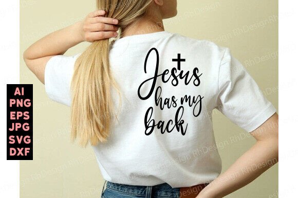 Jesus Has My Back: A Versatile Christian Embroidery Design