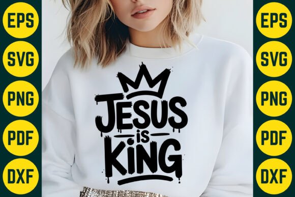 Jesus is King Trendy T-Shirt Design for Graphics