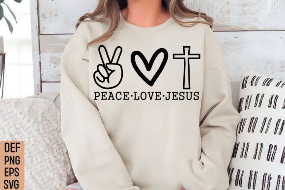 Peace Love Jesus Cut File Png: A Perfect Fit for T-Shirt Designs and Graphics